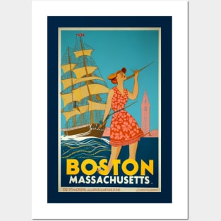 A Vintage Travel Art of Boston - Massachusetts - US Posters and Art